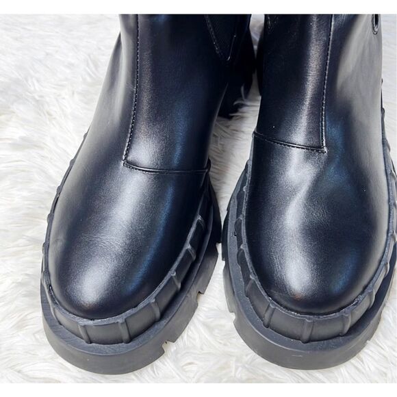 Princess Polly Douglas Platform Boots Black Chelsea New Size 7 - Picture 5 of 9